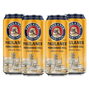 Kit 4 Un Cerveja Alemã Munchner Hell 500ml Paulaner - Lt